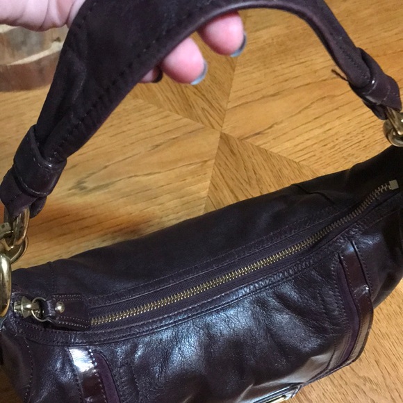 COACH Kristin Spectator Plum Leather Hobo - Picture 6 of 16